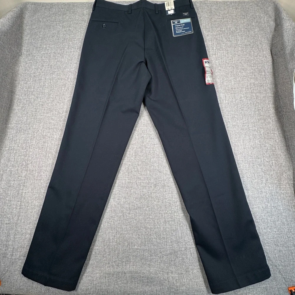 Dockers Original Khaki Pants Mens 36x34 Navy Classic Fit Flat Front Chinos NEW